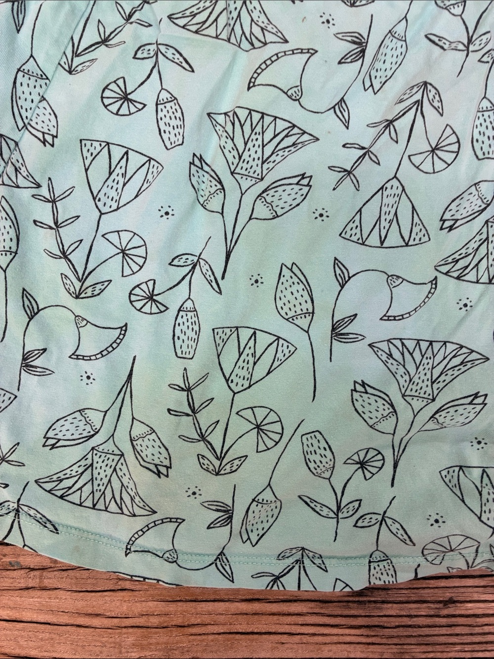 Tea Collection Girls Teal Floral Print Sleeveless Cotton Dress Size 4 - Picture 5 of 6